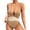Coffee, variant on Kmdttou One Piece Swimsuit Women Tum-my Control Sexy Color Block Swimsuit V-neck Slim Swimsuit Bikini Straped Swimsuits on Clearance!