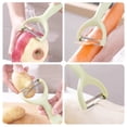 thumbnail image 5 of Stainless Steel Potato Peeler & Fruit Knife, 13.5cm Mint Green Flexible Blades for Effortless Peeling of Vegetables and Fruits, Comfort-Grip Kitchen Scraper Tool, 5 of 5