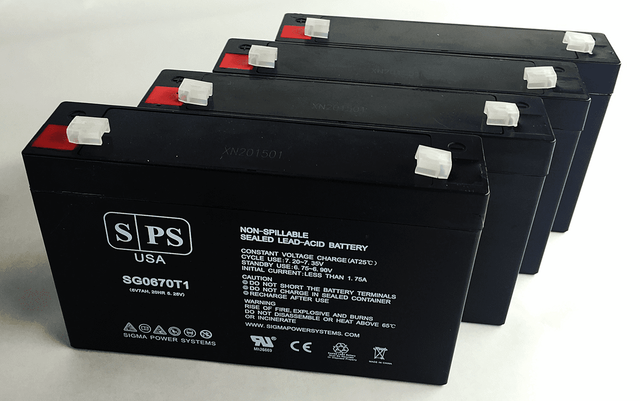 This is an AJC Brand Replacement Dual-Lite 12-824 6V 7Ah Emergency Light Battery 