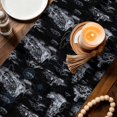 thumbnail image 3 of Nautical Ship Table Runner 70 Inches, Vintage Black Coastal Lighthouse Mountain Bed Runner Dresser Scarves Tabletop for Indoor Outdoor Parties/Ceremony/Banquet, 13" x 70", 3 of 9
