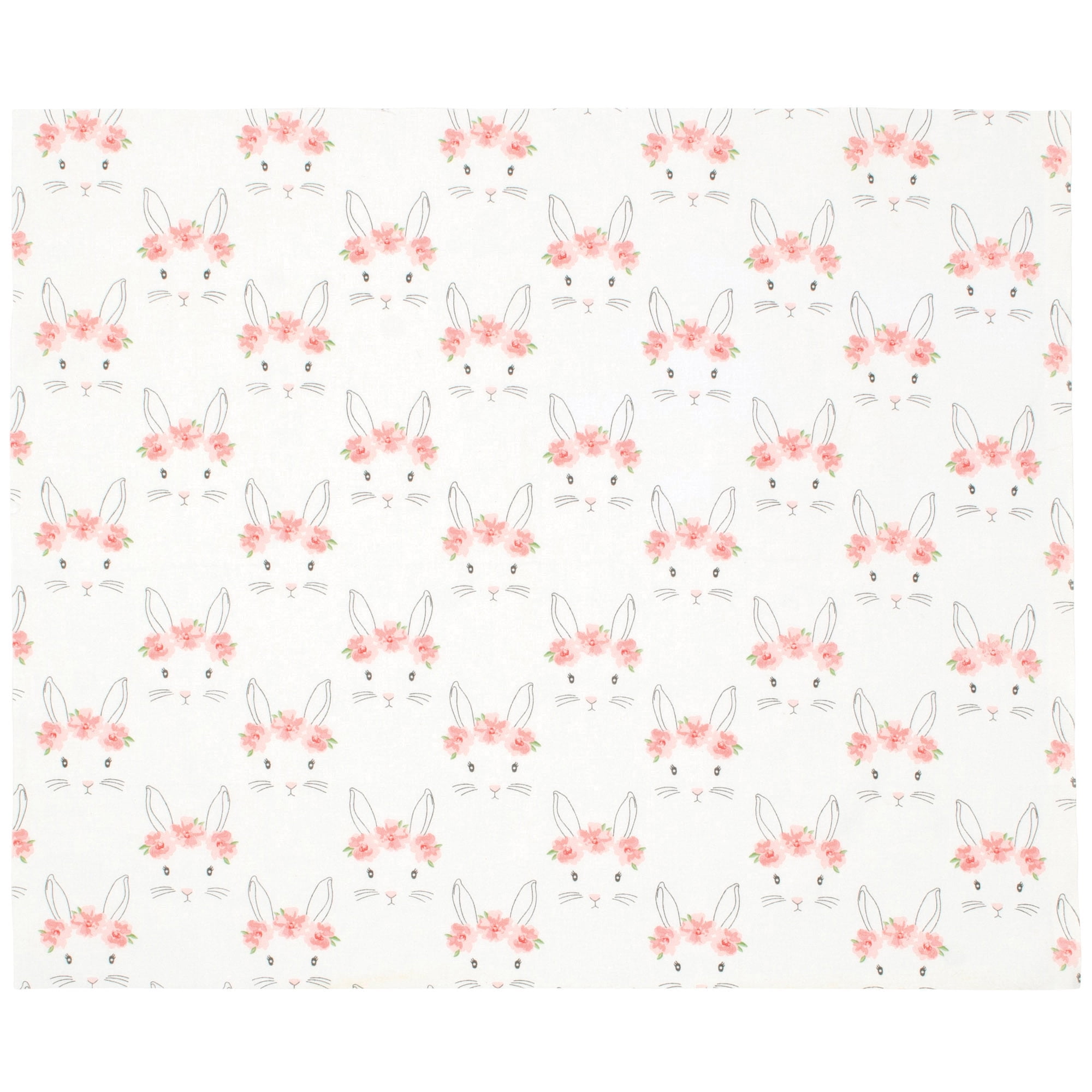 Create It 18"x21" Cotton Bunny Crown Precut Sewing & Craft Fabric, White 10 Pieces