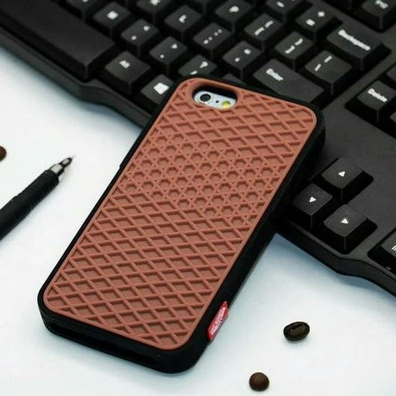 ZHaobin Rainbow Colorful Van Waffle Case for iPhone 16 15 13 12 11 14 Pro Max X XS Max 7 8 Plus Grid Soft Silicone Shockproof Cover (GB,For iPhone X XS)