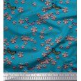 thumbnail image 1 of Soimoi Cotton Voile Fabric Insect,Leaves & Flower Floral Printed Fabric 1 Yard 56 Inch Wide, 1 of 2