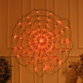 thumbnail image 2 of Built-in Bright 96 LEDs 8 Flashing Modes Energy-saving LED Light Spiderweb Halloween Decorative Light with Remote Control Set Par, 2 of 10