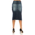 thumbnail image 3 of Fashion2Love Women's Juniors  Calf - Length Non-Stretch Denim Pencil Skirt, 3 of 6