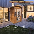 thumbnail image 4 of HOSAUNA Outdoor Infrared Sauna for 2-Person,2250w Far Infrared Sauna App Control, Canadian Hemlock & Red Cedar Wood for Backyard,Garden, 4 of 8