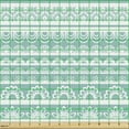 thumbnail image 2 of Ambesonne Abstract Fabric by the Yard Upholstery, Lace Looking Ornament, 3 Yards, Seafoam White, 2 of 5