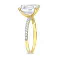 thumbnail image 2 of 3.20 Carat (ctw) Lab-Created Emerald-Cut Moissanite Engagement Ring in 10K Yellow Gold, 2 of 6