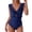 AM13_Navy, variant on IYYVV One Piece Swimsuit for Women Tummy Control Ruffle Bathing Suit V Neck Ruched Swim Suit Slimming Cutout Swimwear Army Green S
