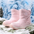thumbnail image 6 of Gvdentm Girls Silver Winter Boot Winter Warm Waterproof Outdoor Slip Resistant Cold Weather Unisex Shoes Toddler Winter Shoes Boys(Pink,1), 6 of 9