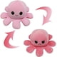 thumbnail image 1 of Pulpo de peluche reversible, pulpo de peluche de doble cara, pulpo de peluche con estado de ánimo, lindos mini peluches, peluches para niños, niñas y amigos (rosa claro-rosa oscuro), 1 of 5