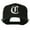 Black, variant on Large Old English C Embroidered Flat Bill Cap - Black OSFM