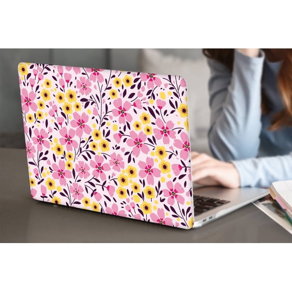 KSK KAISHEK Hard Shell Case for MacBook Pro 16 inchs with XDR Display & Touch ID Type C + Black Keyboard Cover Model: M2 A2780 & A2485 M1 (Flowers 319)