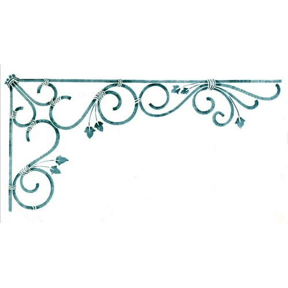 Wrought Iron Trellis Wall Stencil - DEE217 by DeeSigns