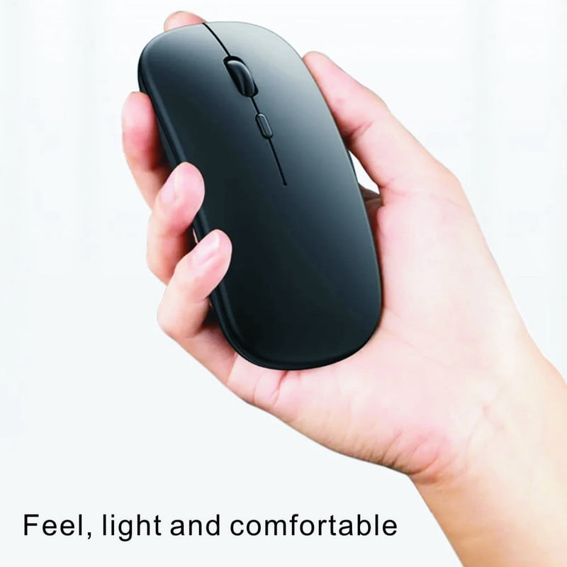 New Gaming Mouse Wireless Bluetooth Dual Mode Silent Rechargeable USB 2.4G DPI 1600 Optical Ergonomics Suitable for Laptops