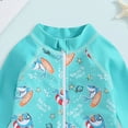 thumbnail image 4 of TOWED22 Baby Toddler Boys Zipper Rash Guard Swimsuit UPF 50+ One Piece Beach Swimwear Bathing Suits 3-36 Months Mint Green,9-12 M, 4 of 5