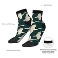 thumbnail image 6 of Rateoe Flying Swans Pattern Quarter Crew Socks,Toe Seamed Ankle Socks,Cotton Cushioned Breathable Athletic Crew Sports Socks, 6 of 7