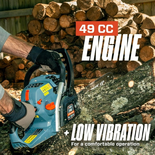 SENIX 4QL Gas Chainsaw with 18-Inch Oregon Bar and Chain for Trees