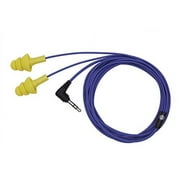 Plugfones Basic Earplug Earbud Hybrid with Noise Reduction, Yellow