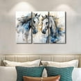 thumbnail image 4 of Canvas Wall Art White Brown Horse Canvas Pictures Wall Decor Farmhouse Animals Canvas Painting Rustic Artwork Canvas Prints Living Room Bedroom Bathroom Office Home Wall Decoration Unframed, 4 of 6