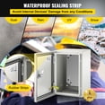 thumbnail image 5 of VEVOR Steel Electrical Box 12"x 8"x 8" Electrical Enclosure Box, Carbon Steel Hinged Junction Box, IP65 Weatherproof Metal Box, Wall-Mounted Electronic Equipment Enclosure Box with Mounting Plate, 5 of 10