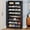 Black, variant on Fnova Tall Shoe Storage Cabinet, Wood Freestanding 9-Tier 40-45 Pairs Shoe Rack Organizer with Open Shelves for Entryway, Rustic Brown
