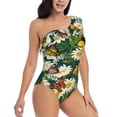 thumbnail image 5 of Balery Sunflowers And Butterflies One Shoulder Swimsuits for Women Ruffle Swimsuits Tummy Control One Shoulder Bathing Suits-X-Large, 5 of 8