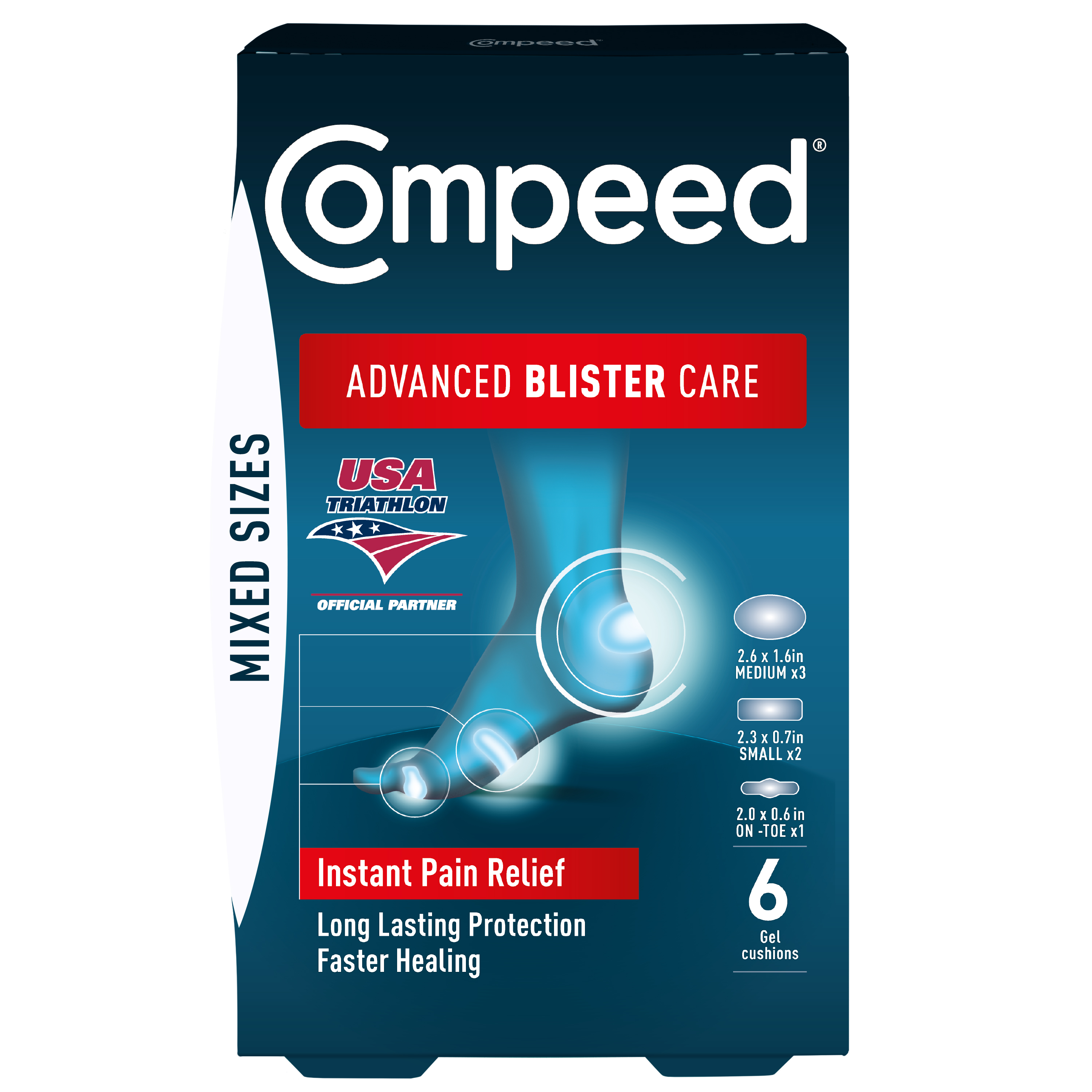 Compeed Advanced Blister Care Pads, Mixed Sizes, 6 Ct