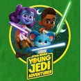 thumbnail image 2 of Men's Star Wars: Young Jedi Adventures Lightsaber Group Logo Graphic Tee Kelly Green Small, 2 of 5