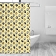 thumbnail image 3 of Animal Paw Prints Cartoon Pattern Shower Curtain, Cute Yellow Polyester Waterproof Bath Curtains for Bathroom Decorations, 72 x 72 inches, 3 of 7