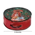 thumbnail image 3 of TIMIFIS Bacs de Rangement, Sac de Rangement pour Couronne de Noël, Contenant de Guirlande pour les Fêtes avec Fenêtre Transparente, Tissu Résistant aux Déchirures, 2 Pcs, Décor Maison Rouge et Vert, 3 of 8
