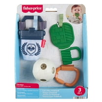 Fisher-Price Mini Me Moments Let's Play Pickleball Set, 3 Sports-Themed Baby Toys for Sensory Play