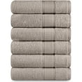 thumbnail image 1 of Adobella 6 Premium Turkish Bath Collection Hand Towels, 100% Combed Turkish Cotton, 600 GSM, 16 x 28 inch, Beige (Set of 6), 1 of 7