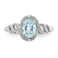 thumbnail image 4 of Primal Gold 10 Karat White Gold Aquamarine and Diamond Ring, 4 of 7