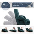 thumbnail image 5 of FLOGUOR 14-Position Adjustable Floor Chair, Chaise Lounge Indoor, Folding Lazy Sofa with Armrests and a Pillow Padded Adults Gaming Chairs for Living Room, Bedroom Factory Price (Green) 8803GN, 5 of 6