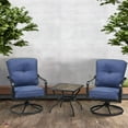 thumbnail image 4 of Four Seasons Courtyard Beaumont 3 Piece Deep Seating Chat Set, Gray/Brown, 4 of 7