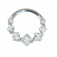 thumbnail image 2 of VOLALO Titanium Micro Gem Hinged Nose Hoop Beauty Jewelry, 2 of 8