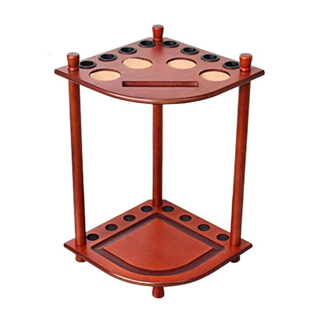 koolsoo Support de Queue de Billard pour Queues et Balles 8 Trous Support de Canne à Billard avec Boisson Rouge