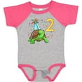 thumbnail image 3 of Inktastic 2nd Birthday Cute Turtle in Party Hat with Confetti Boys or Girls Baby Bodysuit, 3 of 5