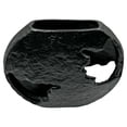thumbnail image 2 of Bergamo Art 13" Decorative Handmade Aluminum Earth Inspired Flower Vase in Black, 2 of 6