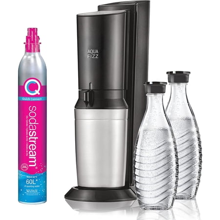 

SodaStream Aqua Fizz Sparkling Water Maker Kit (Black) with Co2 & Glass Carafes