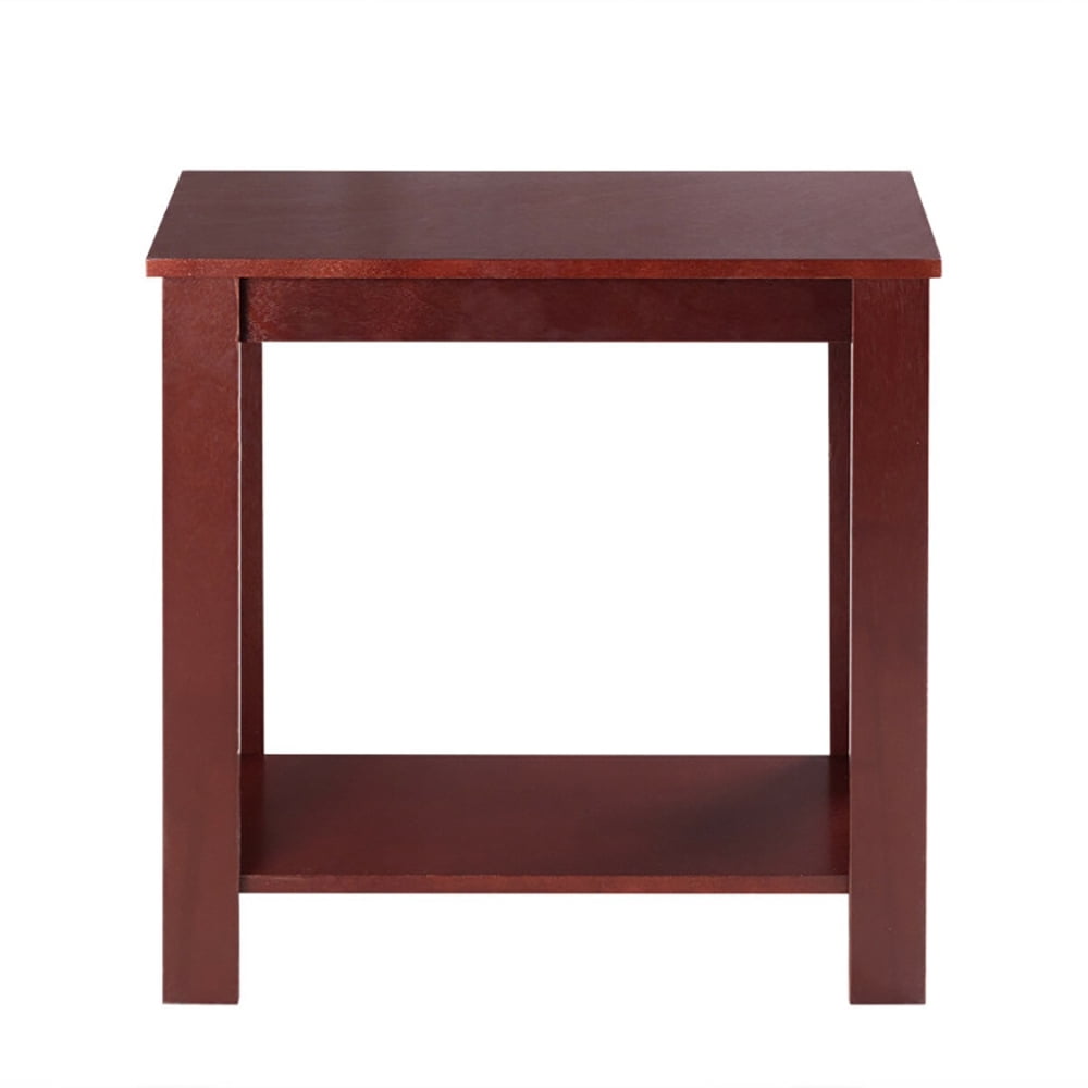 Finihen End Table, 2-Tier Modern Compact End Table with Storage Shelf, Sofa Side Table, Bed Side Table, for Living Room, Bedroom, Espresso