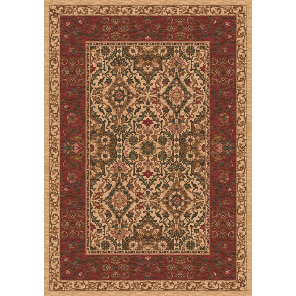 Milliken Pastiche Area Rug SANDAKAN FLAXEN Sandakan Flaxen Petals Vines