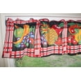 thumbnail image 2 of Cotton Window Valance Fruits Print 58 Inch Wide Fruit Bundle Black, 2 of 3