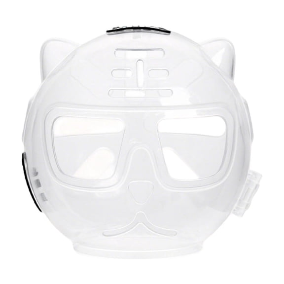 Bisitoy Cat Transparent Muzzle with Breathable Hood, Kitten Astronaut Helmet Prevent from pet Biting Chewing Grooming, Ball Mask for Aggressive Cat
