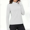 thumbnail image 5 of Diufon Turtleneck Tops for Women Long Sleeve Slim Basic Bottom Shirts Fall Winter Thermal Underwear Clothes, 5 of 10