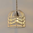 thumbnail image 4 of Living Room 7.48in Iron Woven Lamp Shade Handwoven White Rope Pendant Light Cover Rustic Round Ceiling Lighting Metal Frame Decorative Accent, 4 of 6