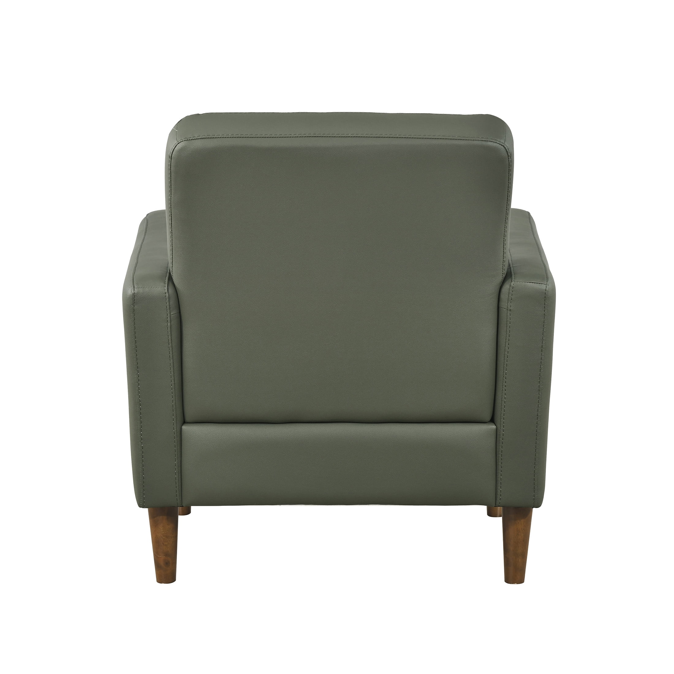 OakvillePark Noma Contemporary Tufted Leather Match Accent Chair, Green