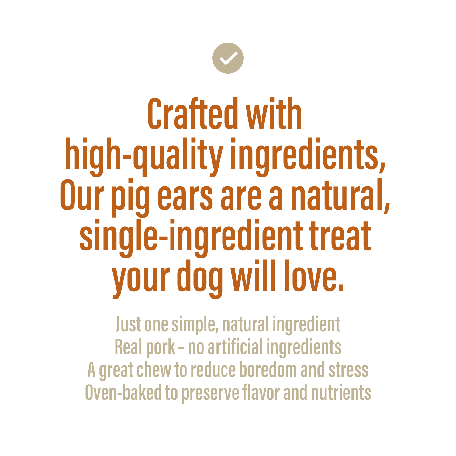 Chewer's Joy Pig Ears Natural Dog Treats, Single Ingredient Long-Lasting Chews, High Protein, 12 Count