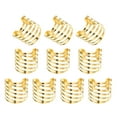 thumbnail image 1 of 12 piezas de anillos de servilleta de metal en forma de onda diagonal para cena, 1 of 6